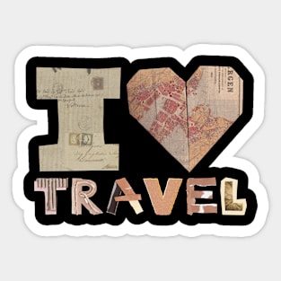 I Love Travel Sticker